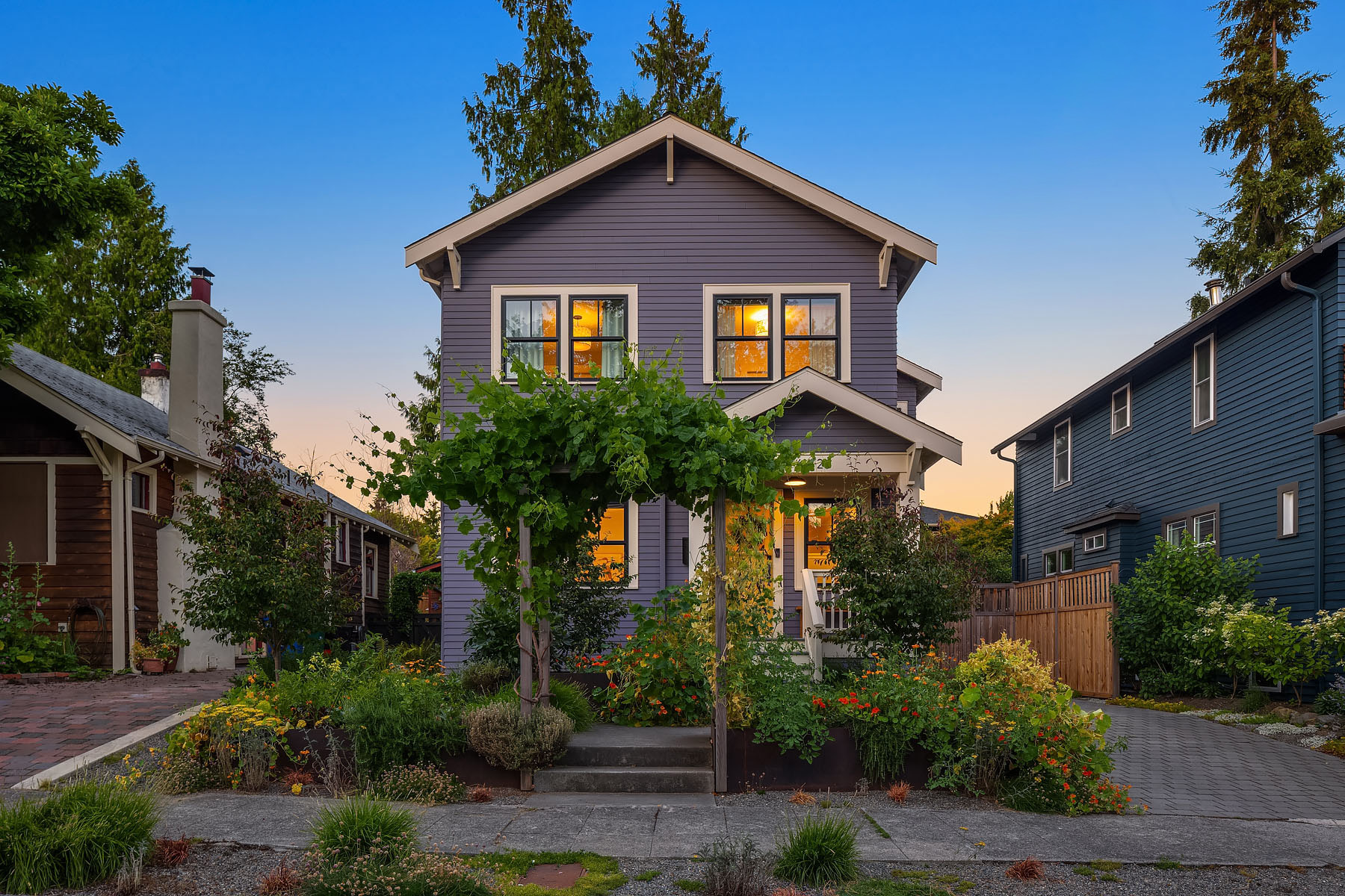 Craftsman Retake Addition Exterior Front in Seattle, Washington, Custom Home Design by BellCraft Architects