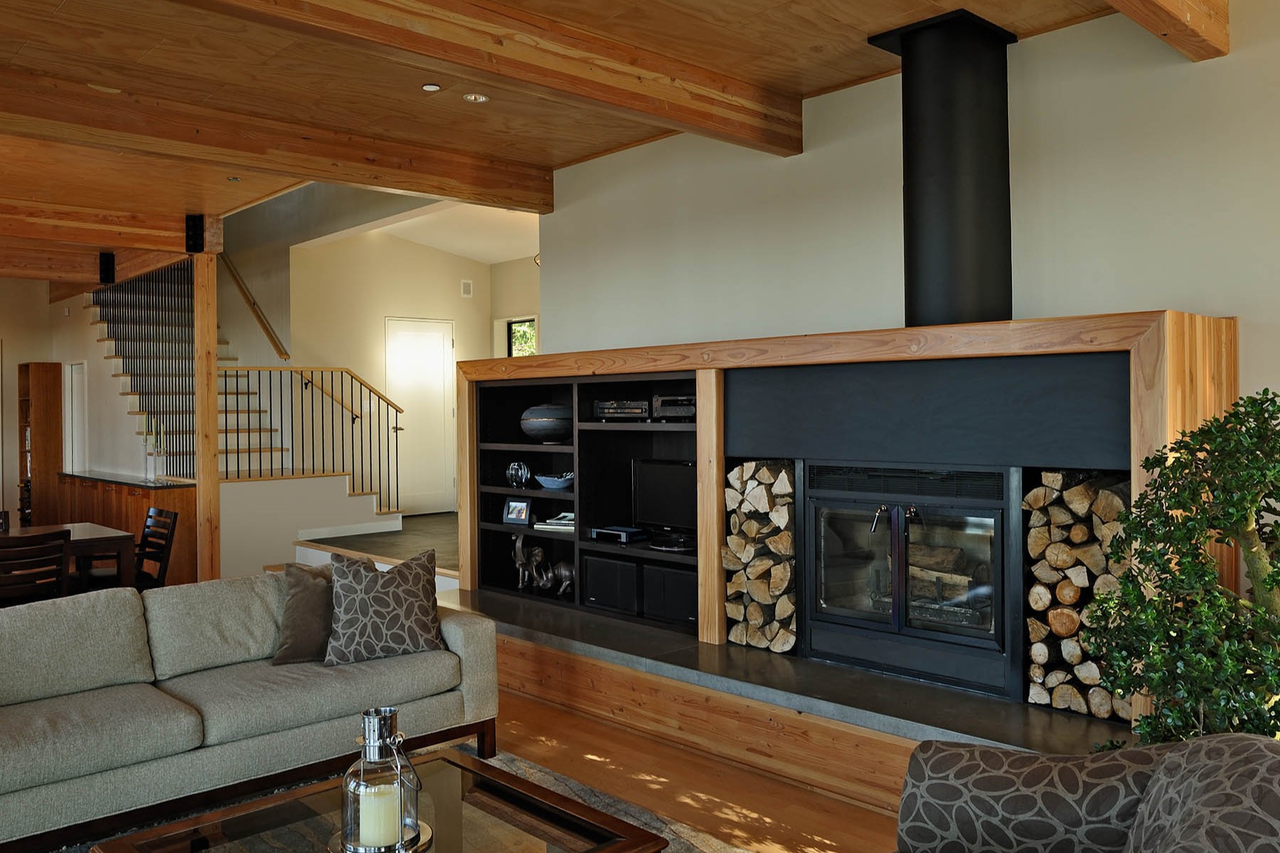 vashon island beach house interior by bellcraft architects