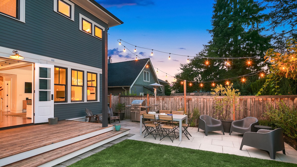 Raised Up Addition Back Yard, Classic Seattle Transformation, Custom Home Design by BellCraft Architects