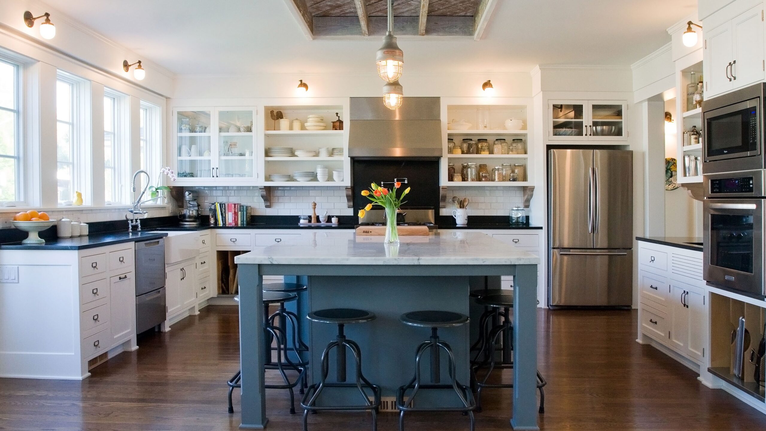 Raised Up Addition Kitchen, Classic Seattle Transformation, Custom Home Design by BellCraft Architects