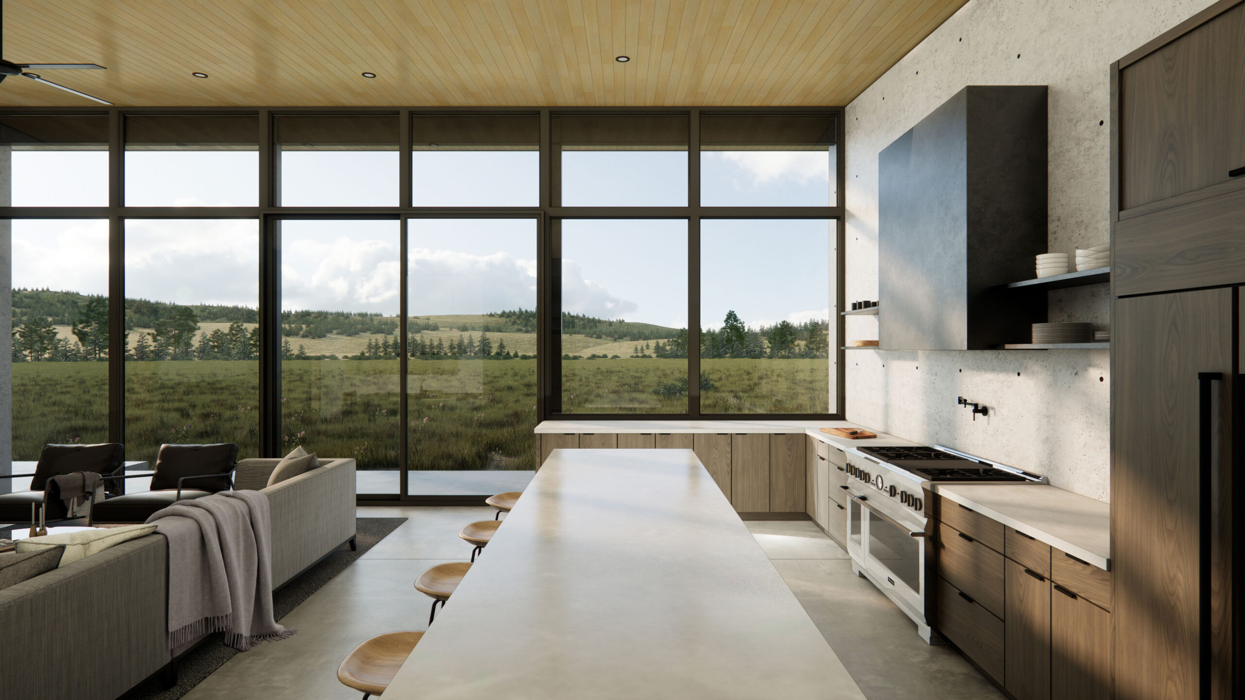 fire break residential architecture kitchen by Bellcraft Architects