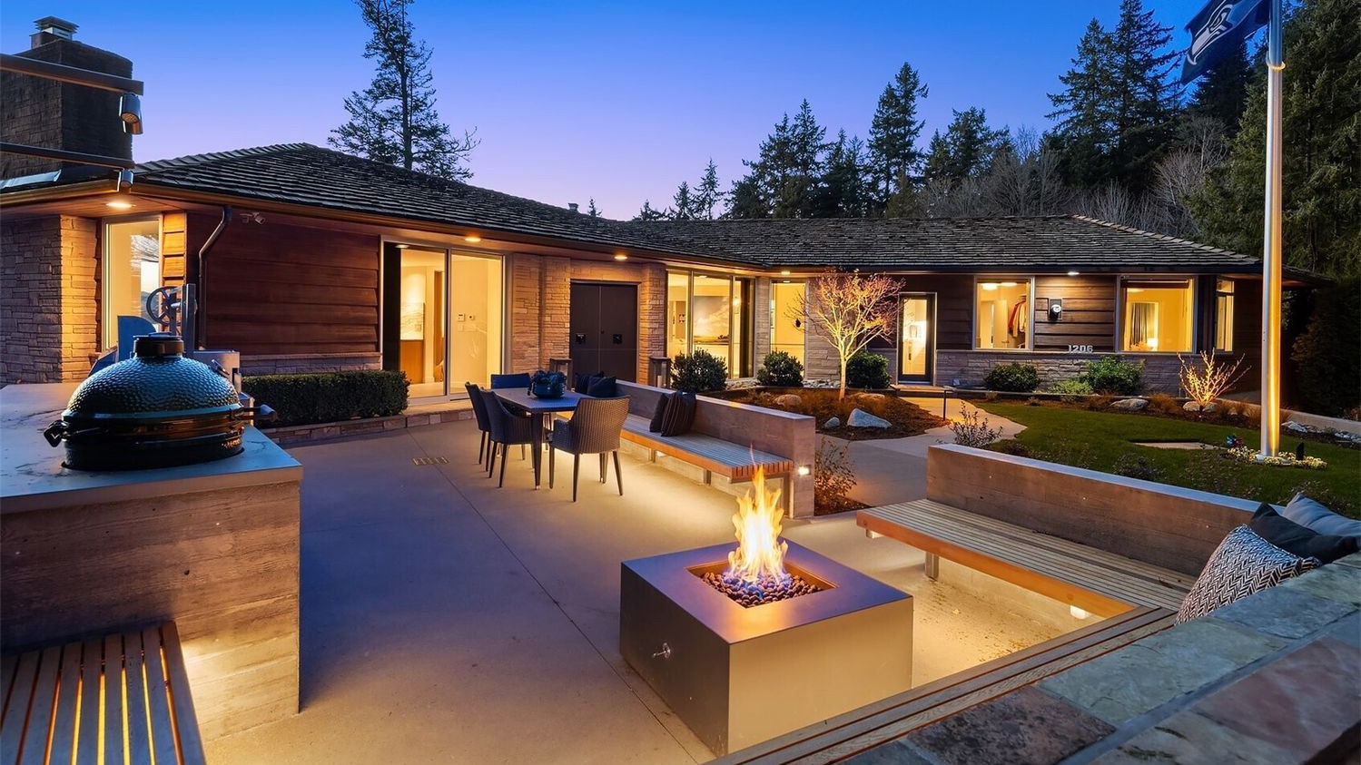 broadview terrace outdoor living residential architecture aerial shot