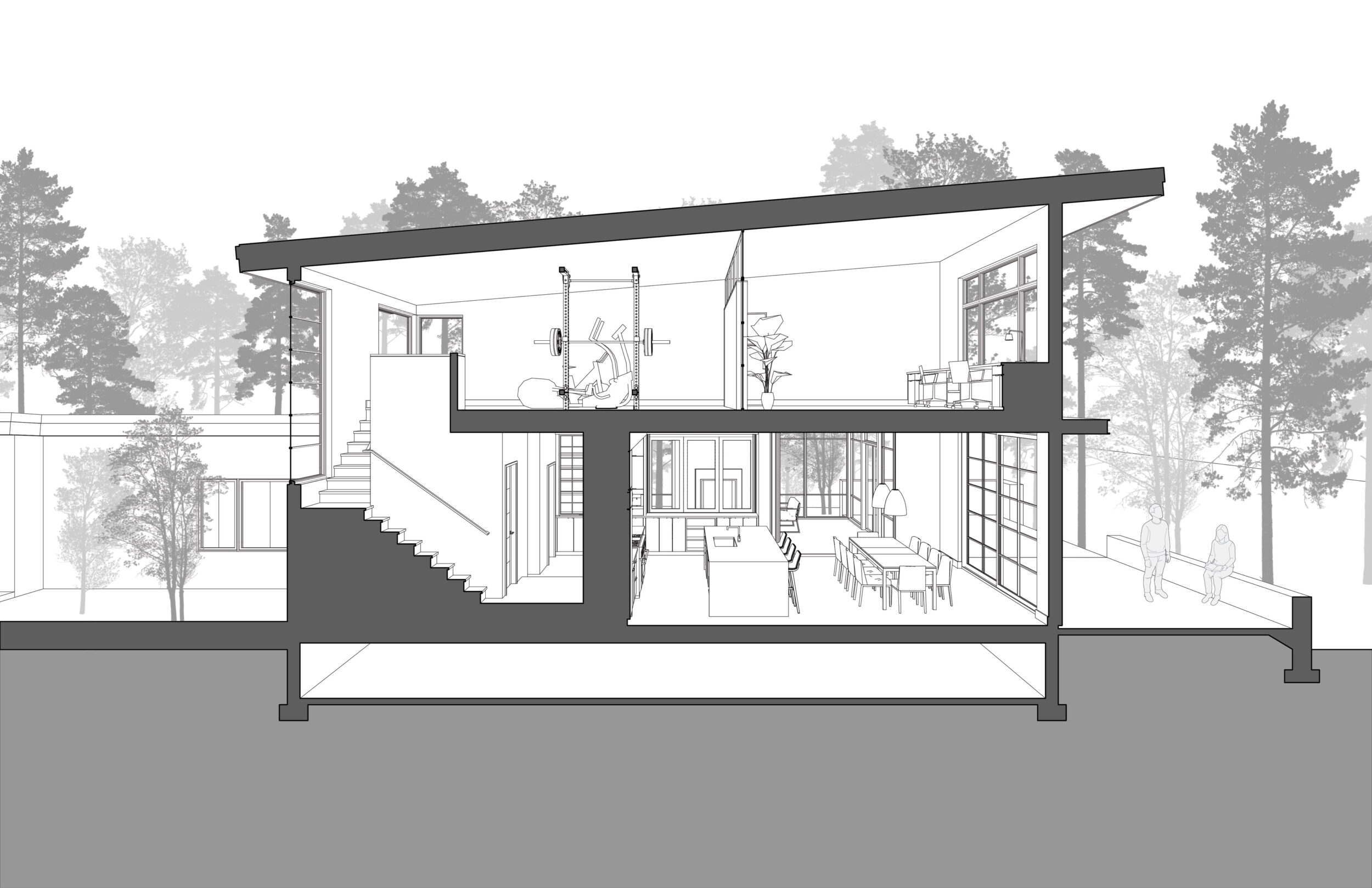 Bowers Harbor Lake House, Custom Design Rendering by BellCraft Architects