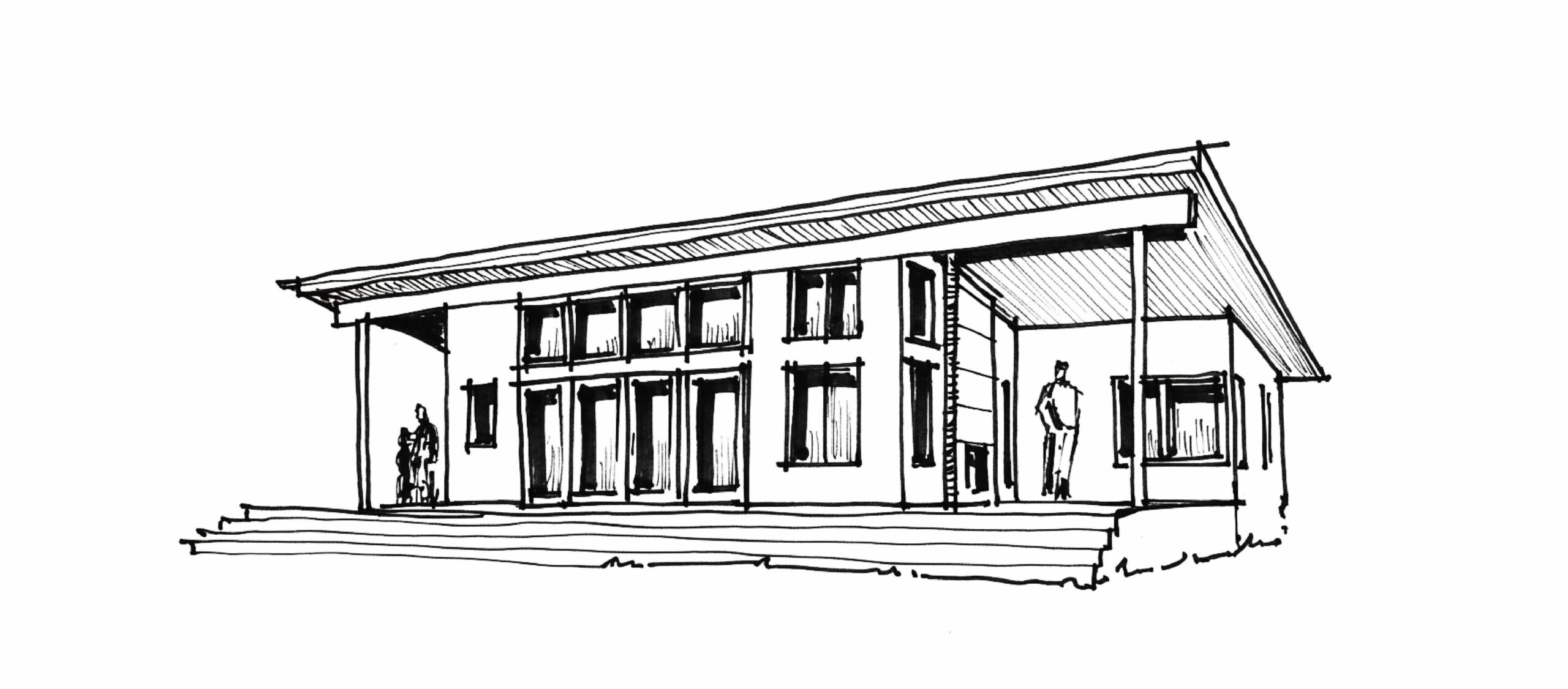 Cattle Point Cabin in San Juan Islands, Custom Home Design Rendering by BellCraft Architects