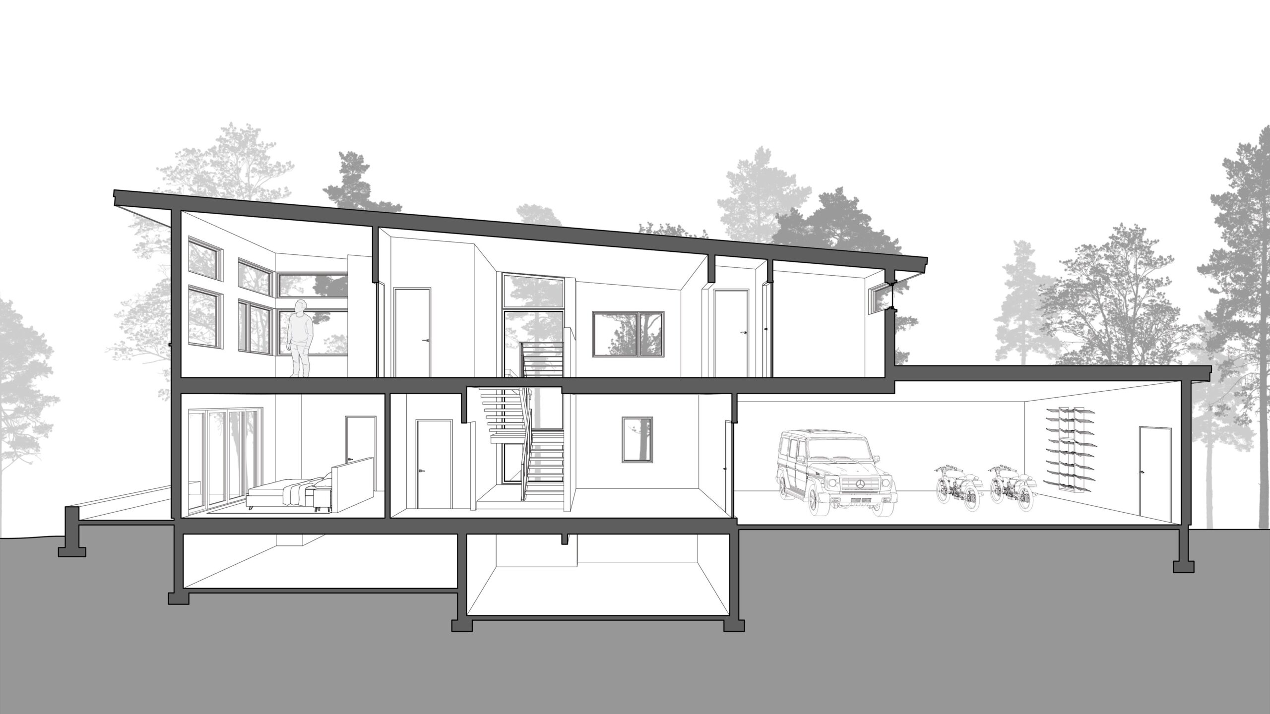 Mission west lake house Perspective sketch