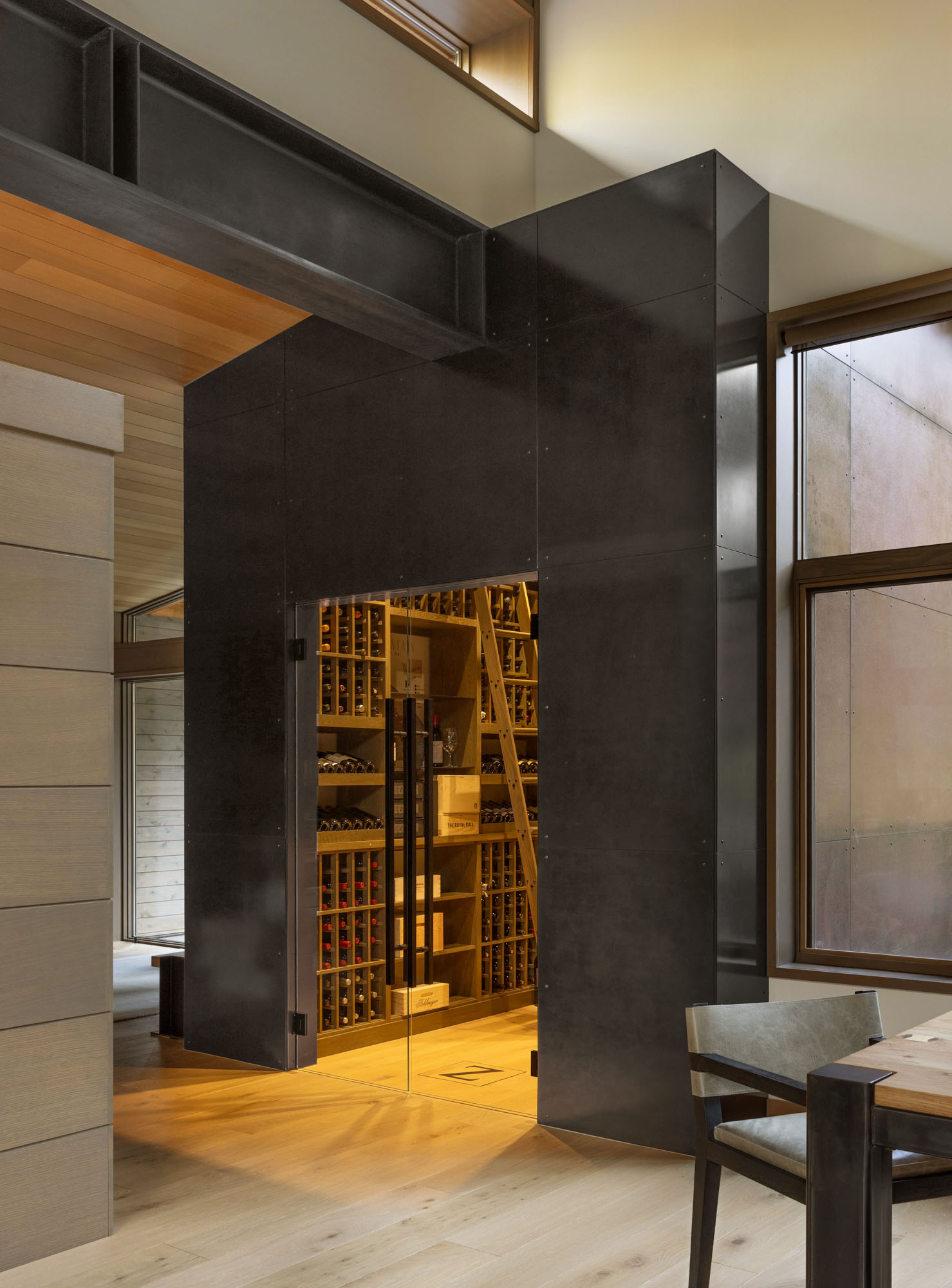 Goat Creek Wine Room in Cle Elum, Washington, Custom Home Design by BellCraft Architects