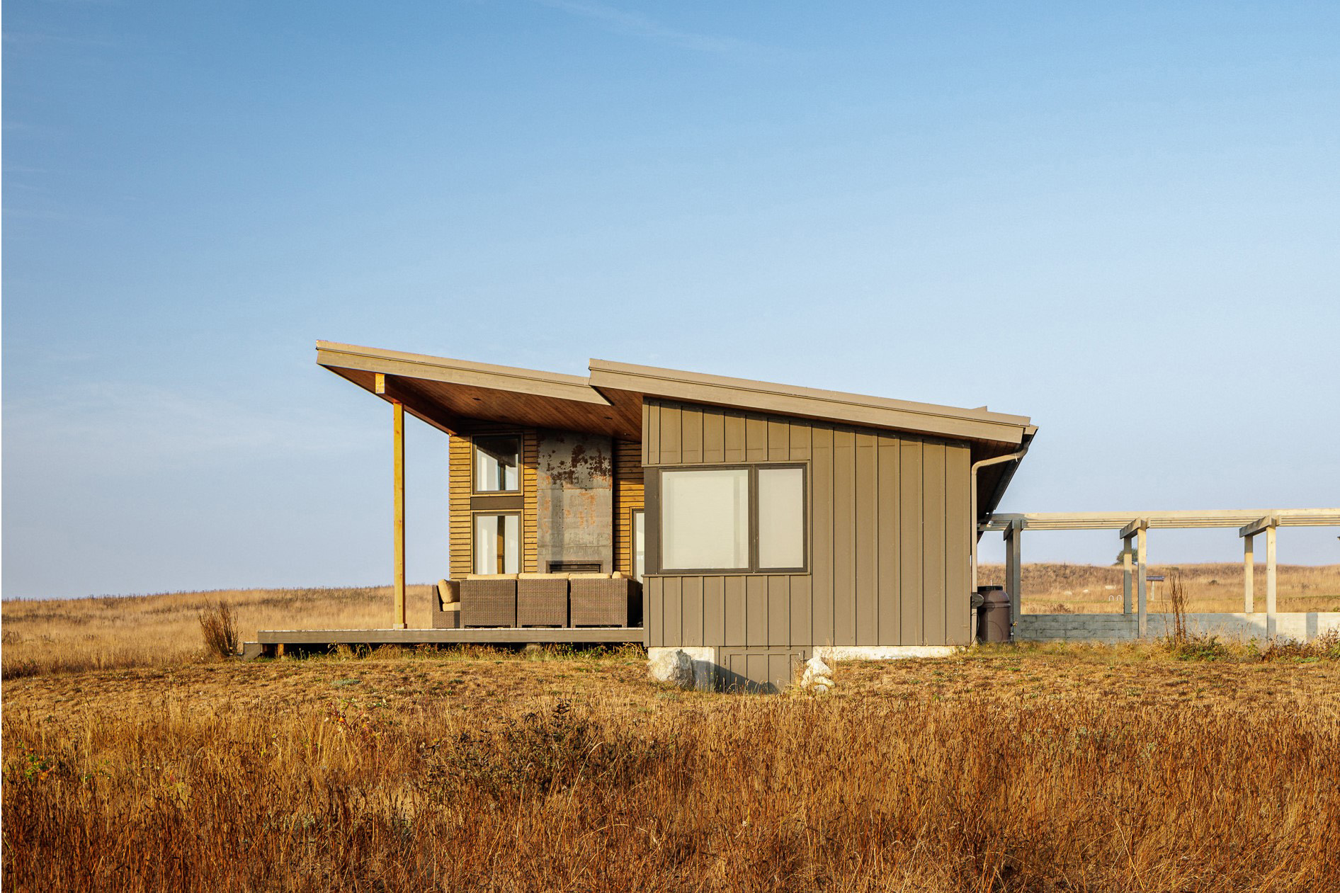 Cattle Point Cabin Exterior in San Juan Islands, Custom Home Design by BellCraft Architects