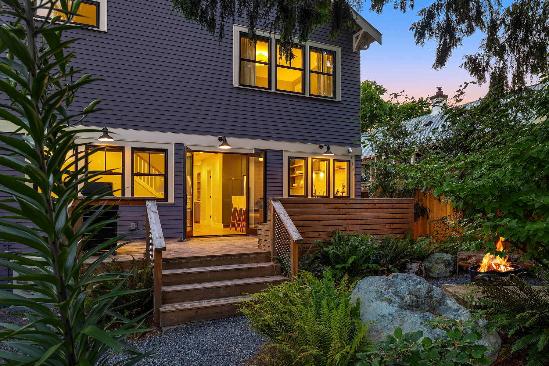 Craftsman Retake Addition Deck Doors in Seattle, Washington, Custom Home Design by BellCraft Architects