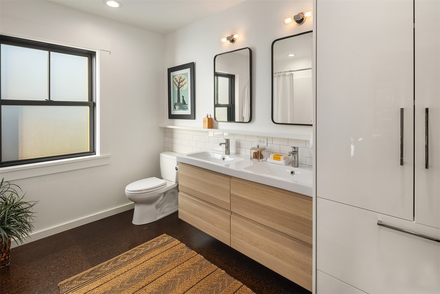 Craftsman Retake Addition Bathroom Vanity in Seattle, Washington, Custom Home Design by BellCraft Architects