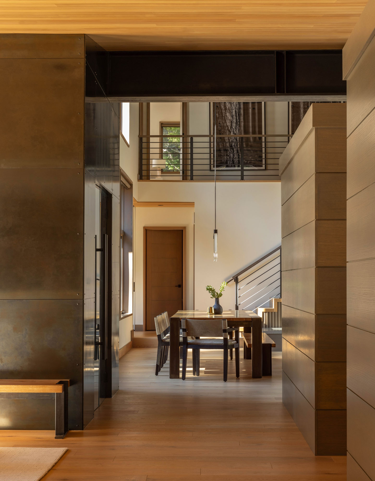 Goat Creek Retreat Foyer in Cle Elum, Washington, Custom Home Design by BellCraft Architects