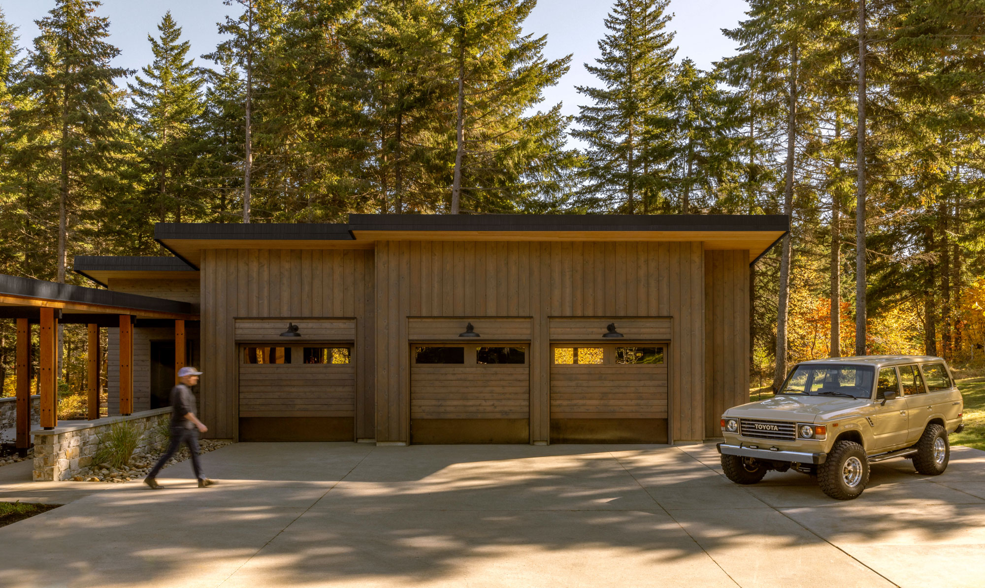 Goat Creek Retreat Garage in Cle Elum, Washington, Custom Home Design by BellCraft Architects