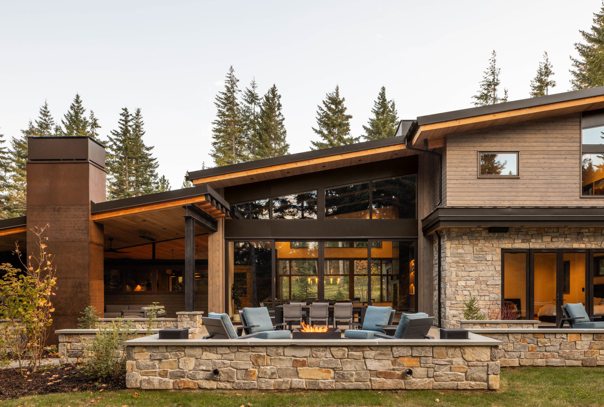 Goat Creek Retreat Outdoor Living in Cle Elum, Washington, Custom Home Design by BellCraft Architects