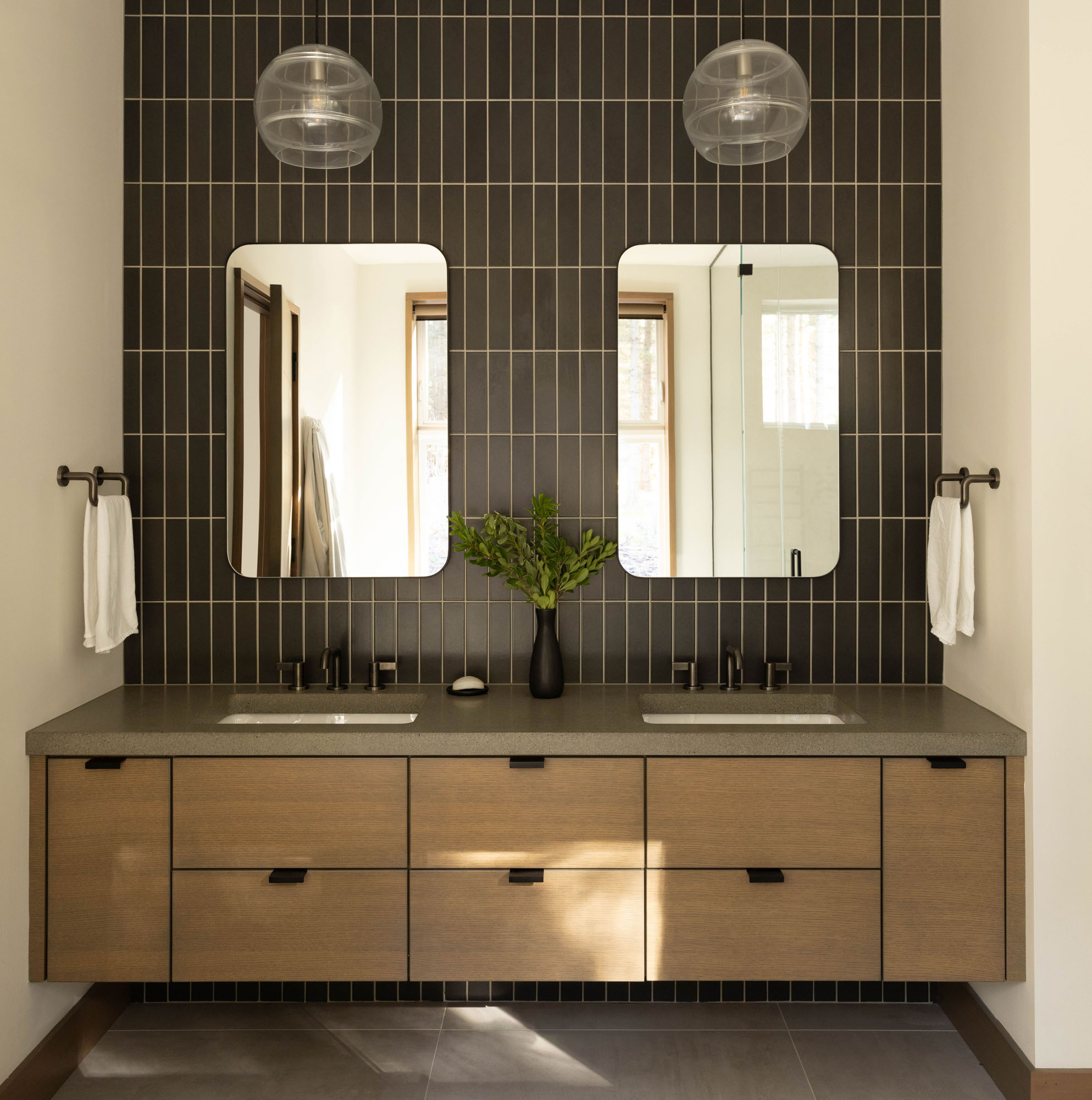 Goat Creek Retreat Bathroom Vanity in Cle Elum, Washington, Custom Home Design by BellCraft Architects