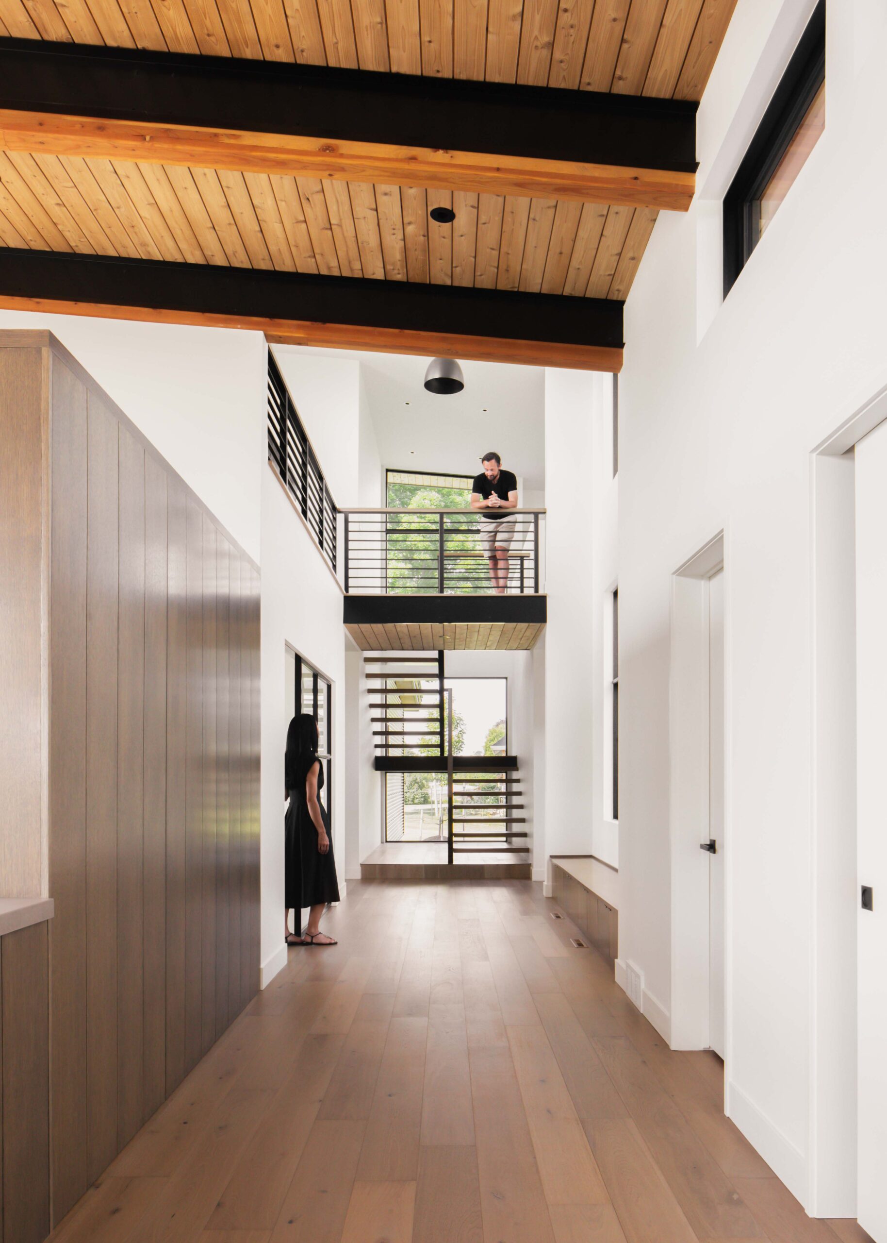 Mission West Stairs, Old Mission Lake House, Custom Home Design by BellCraft Architects
