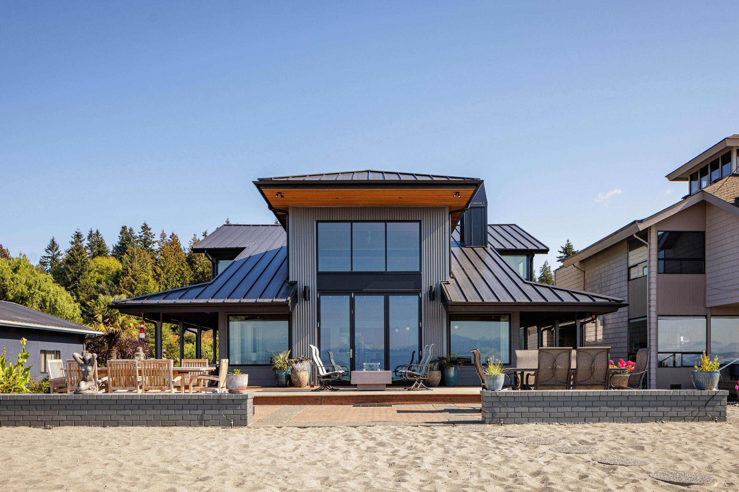 Mutiny Bay, Whidbey Island Beach House, Custom Home Design by BellCraft Architects