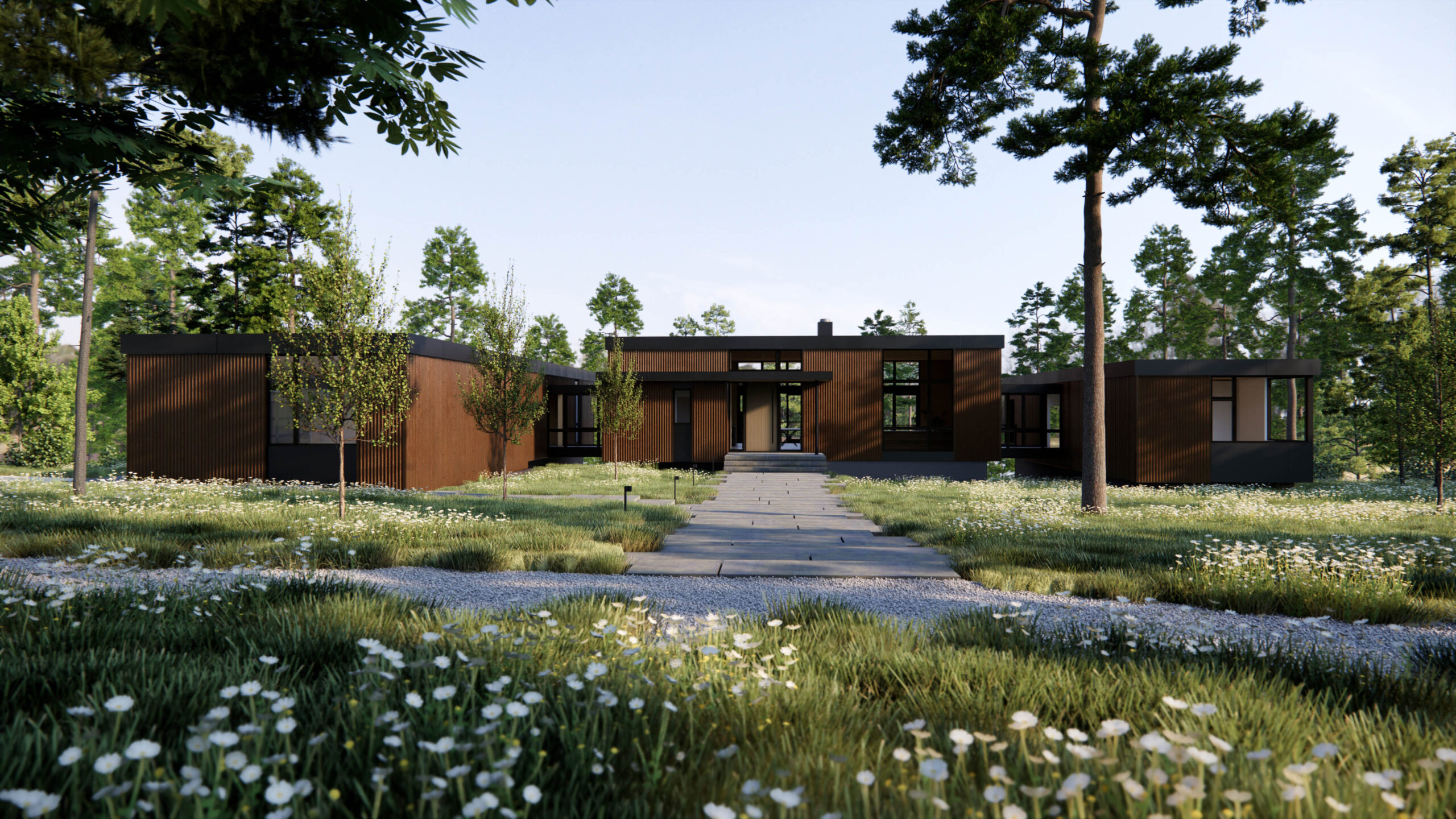 Orchard Bluff Farmhouse Exterior, Custom Home Design by BellCraft Architects