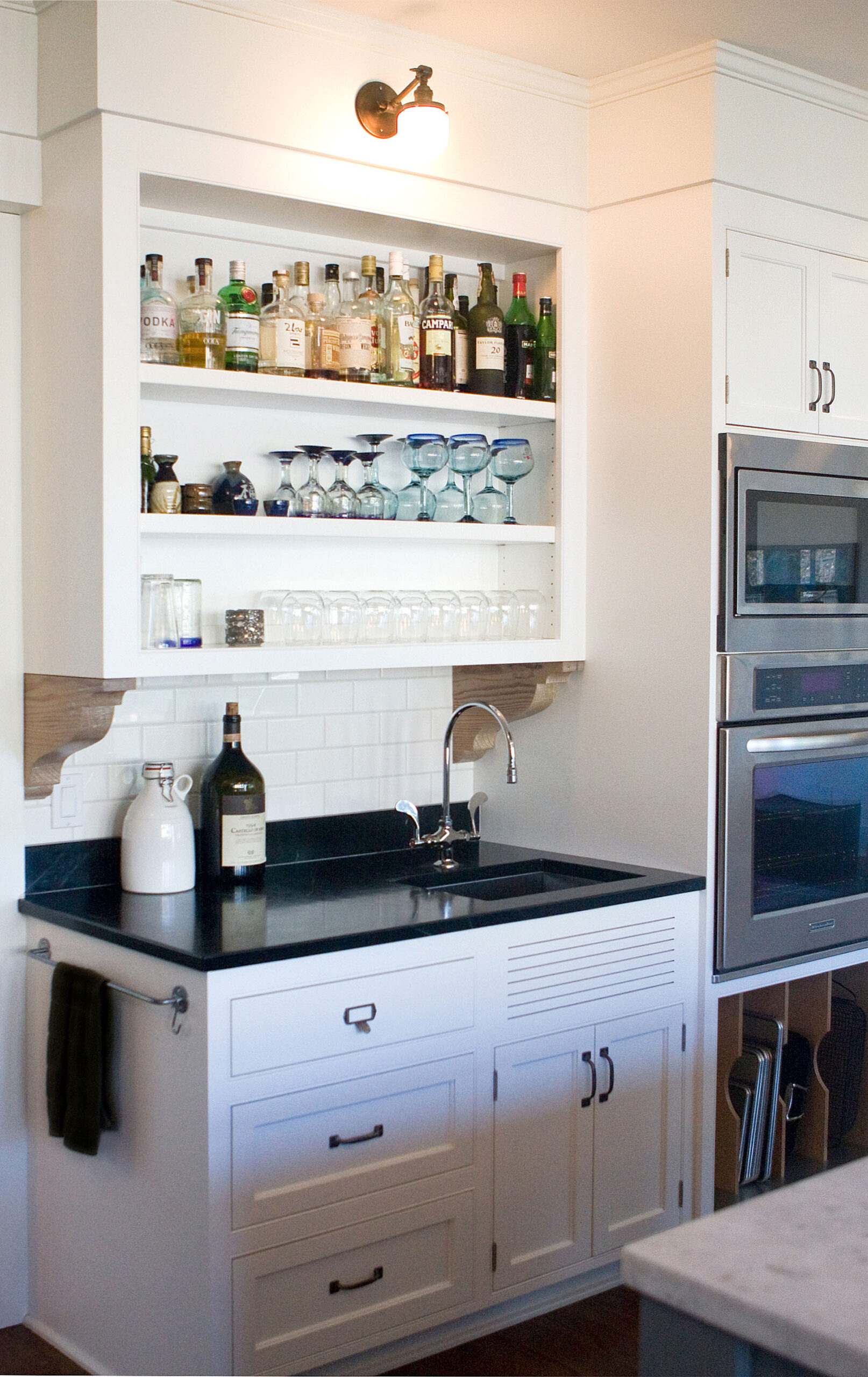 Raised Up Addition Bar, Classic Seattle Transformation, Custom Home Design by BellCraft Architects