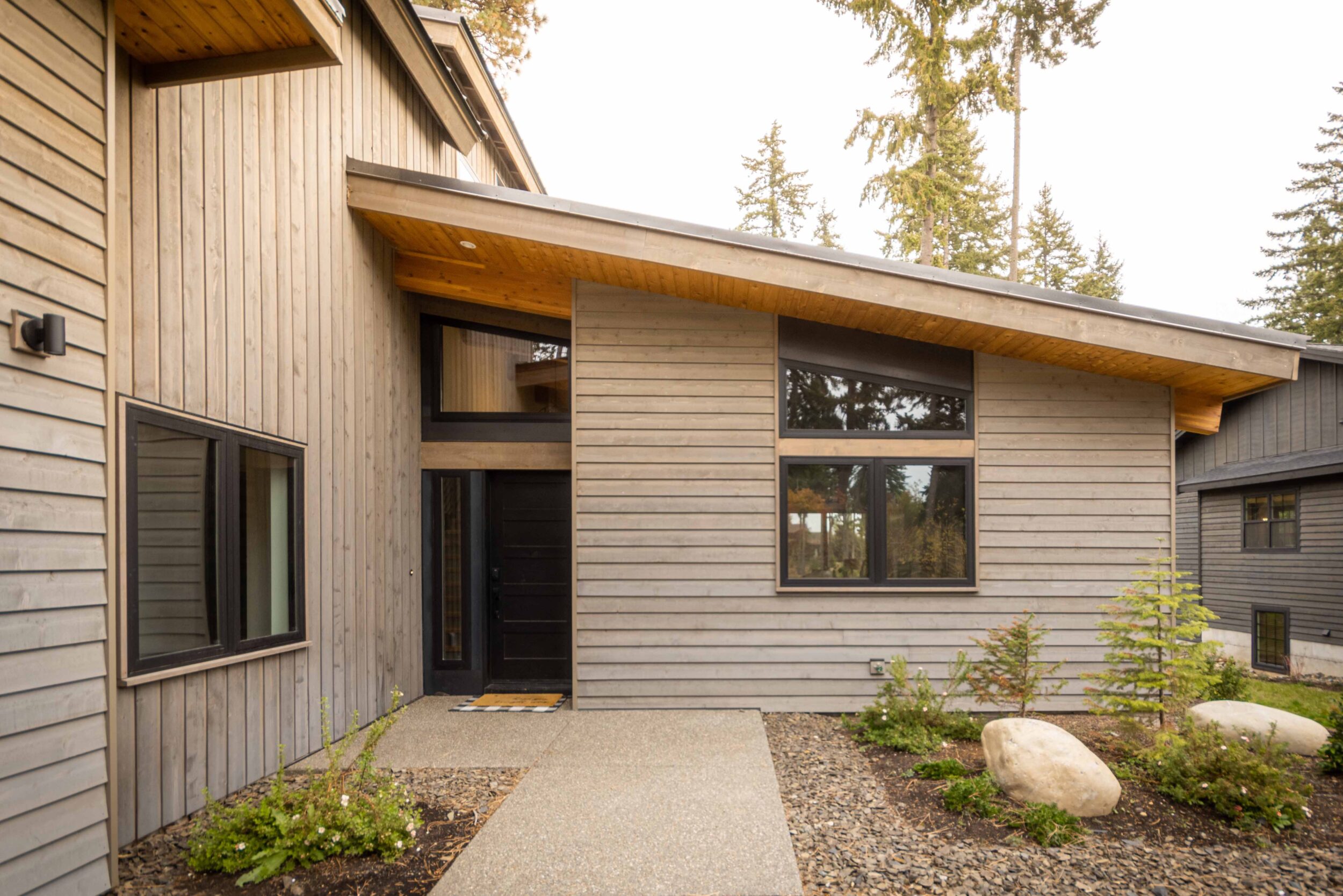 Side Car Mountain House Entry, Cle Elum, Washington, Custom Home Design by BellCraft Architects