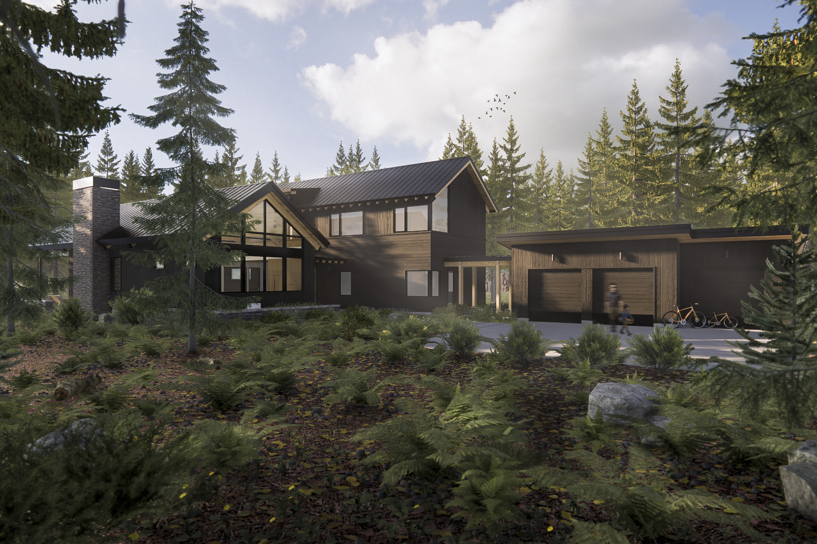 Two-By Modern Mountain Getaway Exterior, Cle Elum, Washington, Custom Home Design by BellCraft Architects