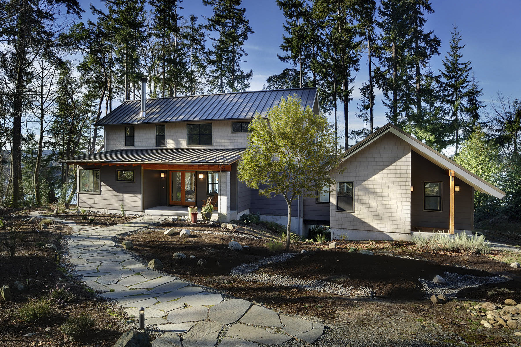 Vashon Island Beach House, Modern Island Beach House, Custom Home Design by BellCraft Architects
