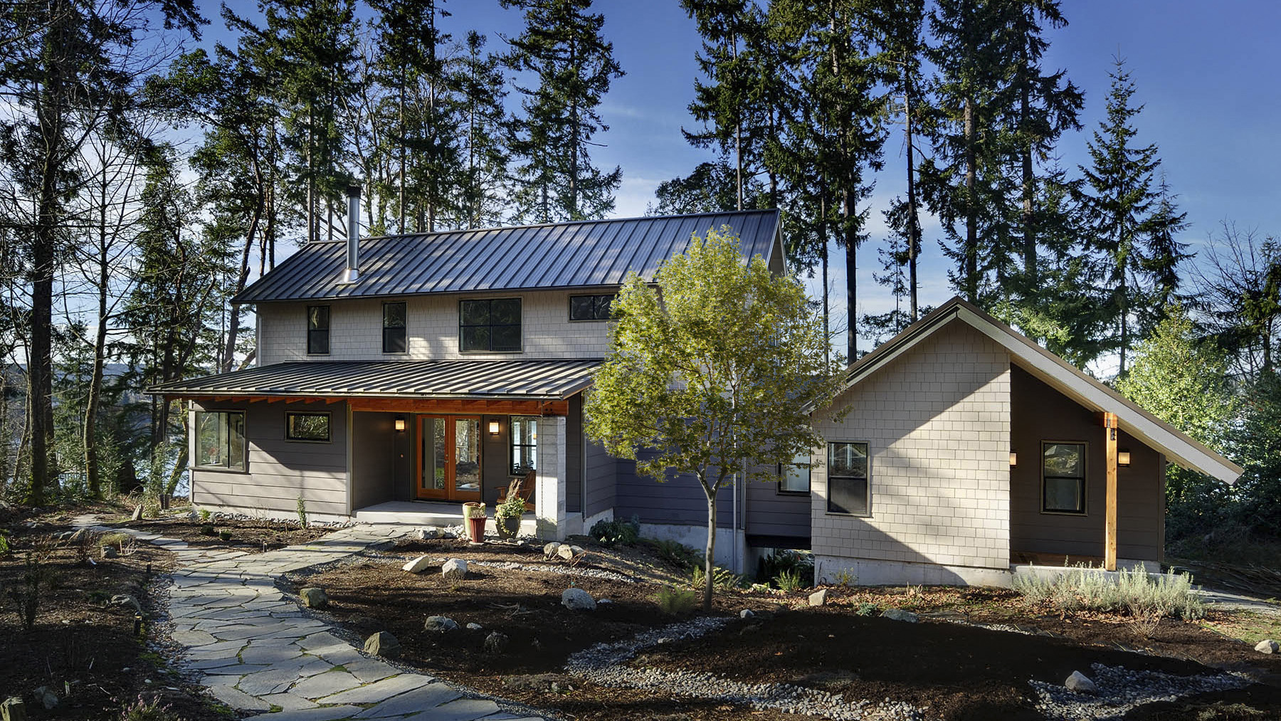 Vashon Island Beach House, Modern Island Beach House, Custom Home Design by BellCraft Architects